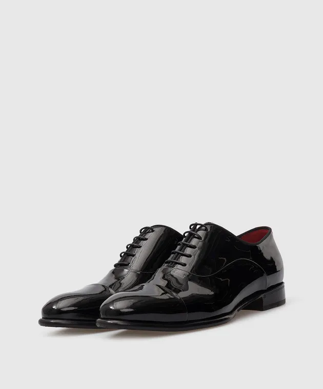 Barrett Black Leather Oxford Shoes 212U0071