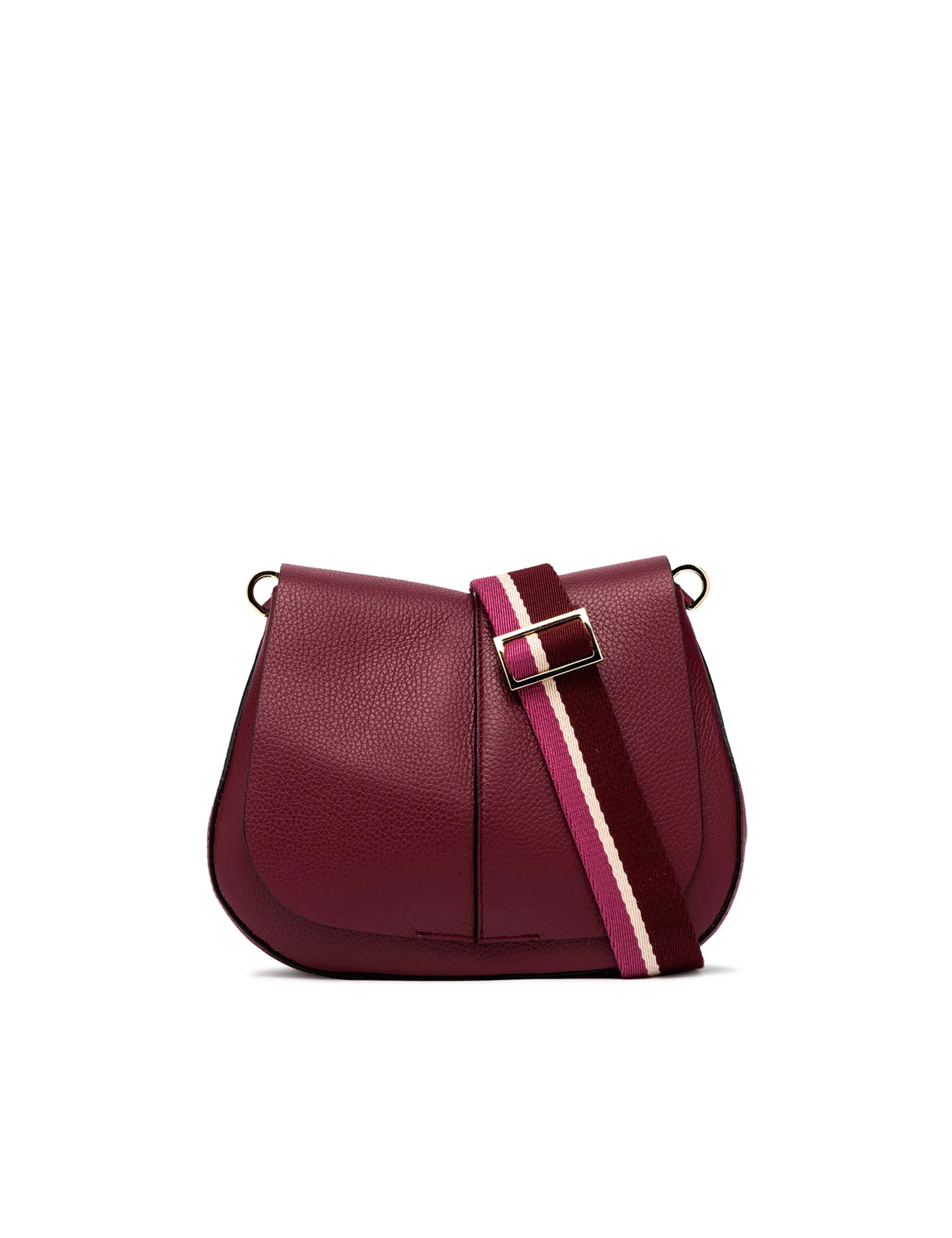 Helena Round Viola Leather Bag