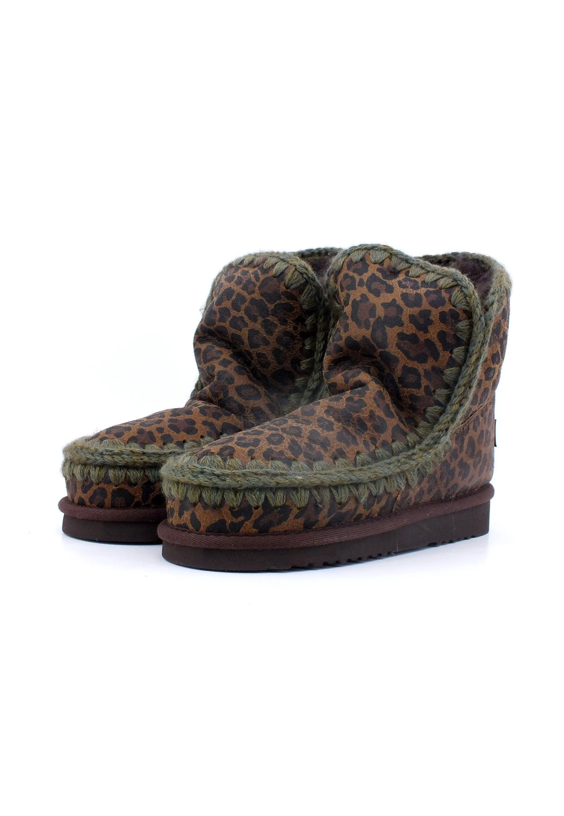 Eskimo 18 Vintage Leopard Print Fur Boot for Women MU.FW101001C