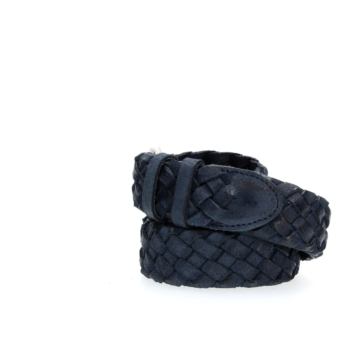 Fabrizio Mancini Men's Blue Plaid 6018 Belt