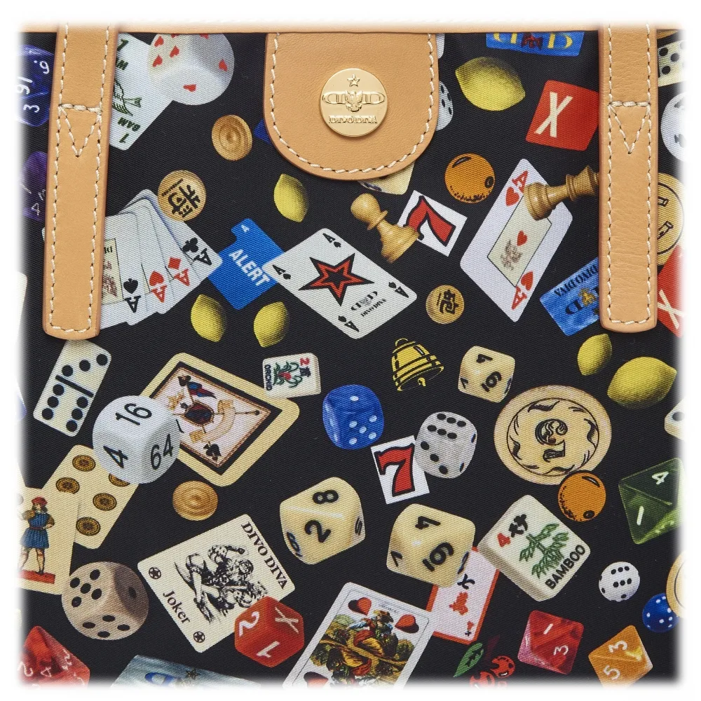 Italian Leather Bag - Luxury Life is a Game Collection - High-Quality - Nero, Marbella, Made in Italy