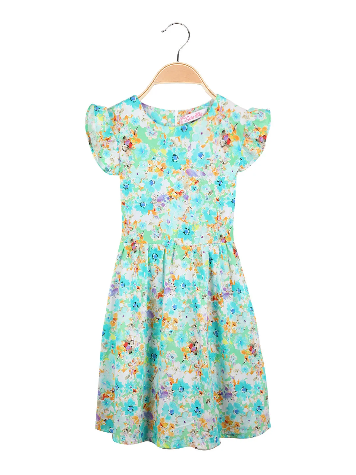 Luisa Chic Flower Girl Robe with Ruffled Sleeves.