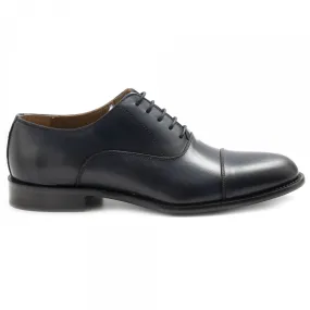 Dark blue leather Sangiorgio men's lace-up shoe.