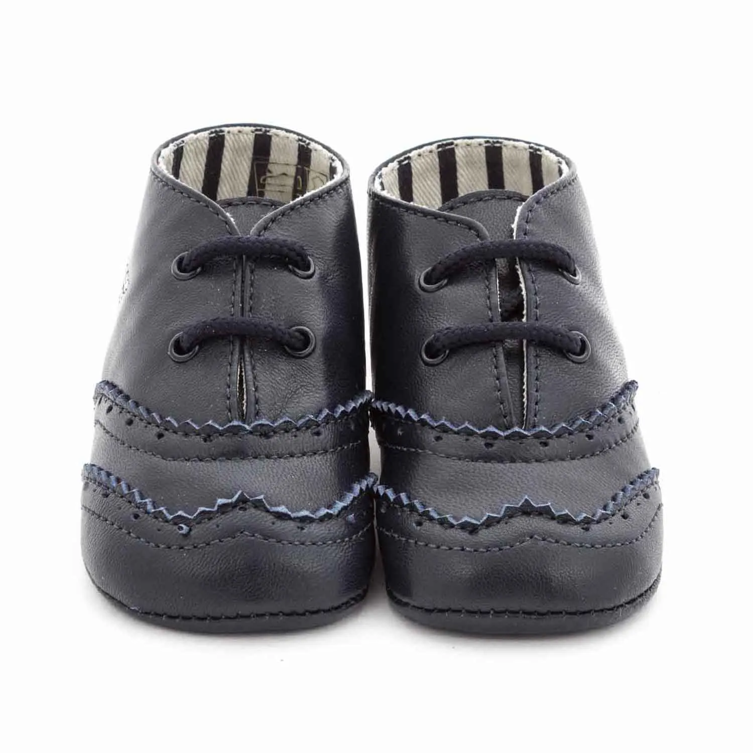 Blue Leather Baby Shoes
