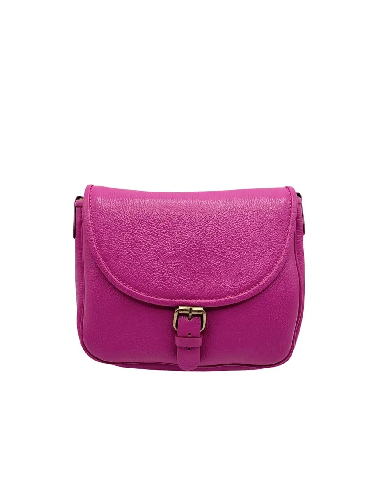 Small strawberry hammered leather bag