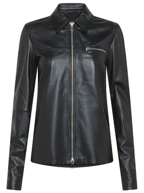 Sportmax leather jacket straight fit.