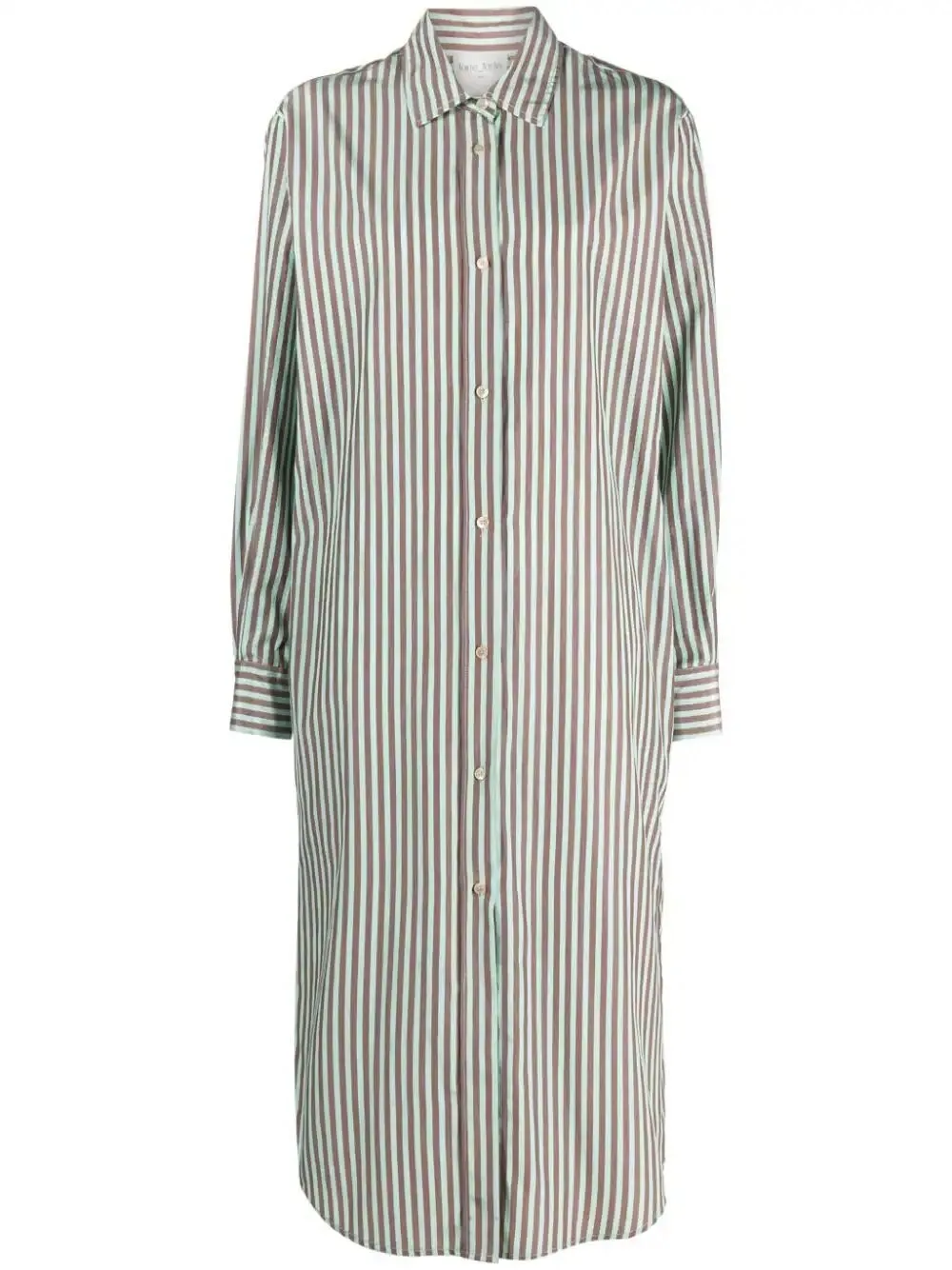 Striped Taffeta Shirt Dress
